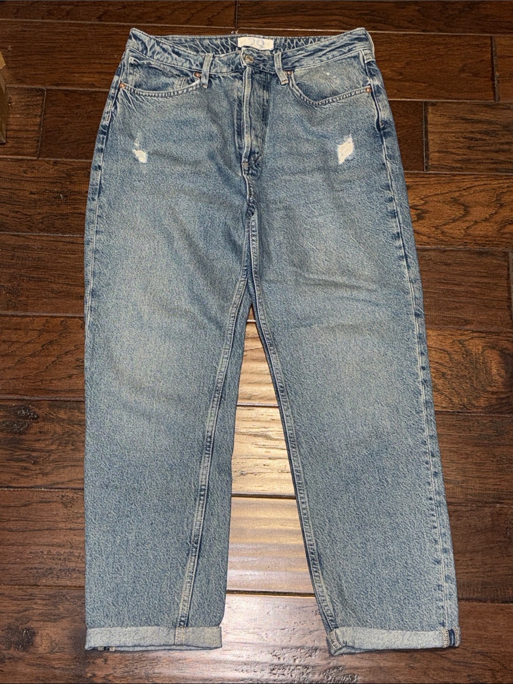 We The Free Vintage Light Wash Straight Leg Jeans